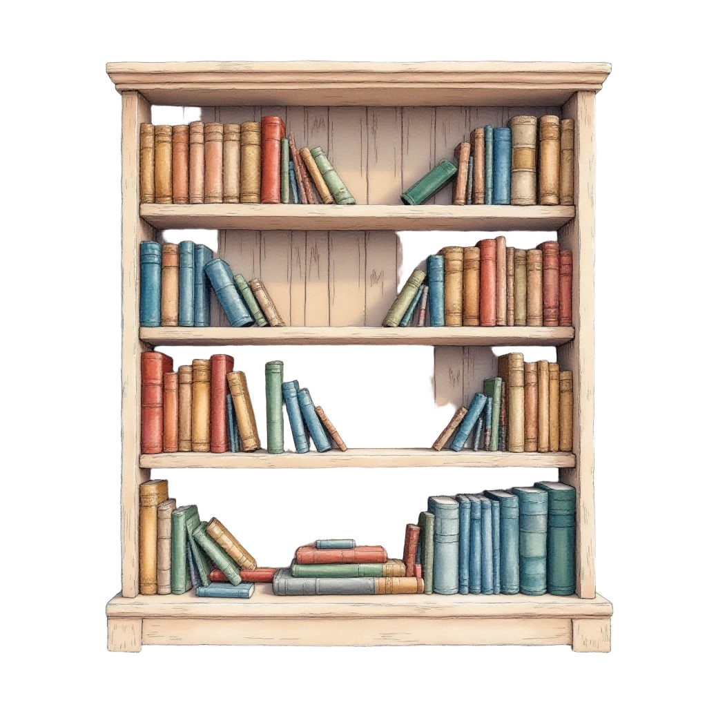 Bookshelf with Books